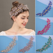 Νέο πολυτελές νυφικό αξεσουάρ για τα μαλλιά με στρας Γάμου Κρυστάλλινα νυφική κεφαλή φλοράλ Γυναικεία καπέλα
