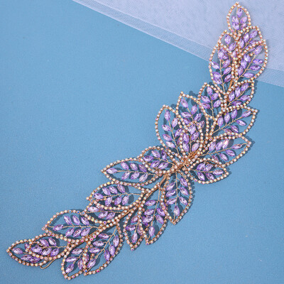 Νέο πολυτελές νυφικό αξεσουάρ για τα μαλλιά με στρας Γάμου Κρυστάλλινα νυφική κεφαλή φλοράλ Γυναικεία καπέλα