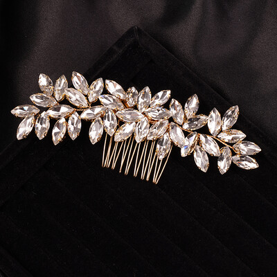 Kristály Strasszkő Hajfésűk Rose Gold Ezüst színű fejdísz menyasszonynak Női Esküvői Haj Kiegészítők Fejékszerek