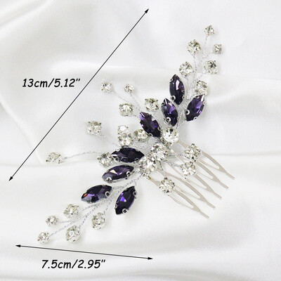 Bohemian Green Vestuvių Plaukų Šukos Kalnų krištolas Plaukų Papuošalai Nuotakos Gėlė Galvos apdangalas Romantiški plaukų papuošalai Nuotakos Plaukų Papuošalai