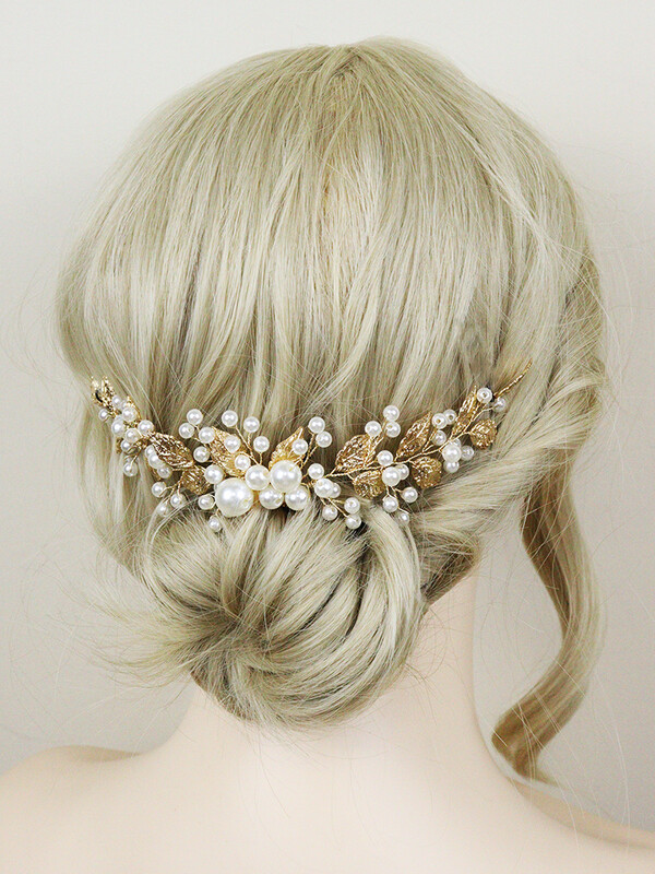 Aranylevelű gyöngy fejpánt, kézzel készített menyasszonyi fejdísz Vintage 90-es évek, elegáns női fejdíszek bulikra esküvői hajkiegészítők