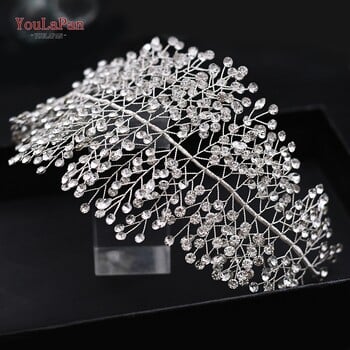 YouLaPan Bride Hair Vine Wedding Tiara Bandband Full Rhinestone Crystal Bridal Dress Wedding Headpieces Women Jewelry HP237