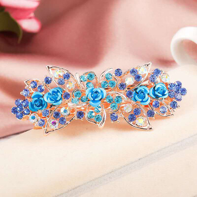 Κρυστάλλινα Floral Γυναικεία φουρκέτα Γυναικεία Κοσμήματα για Γυναικεία Κλιπ Μαλλιά από Κράμα Rhinestone Αλουμίνιο για πάρτι Barrettes Leaf AE024