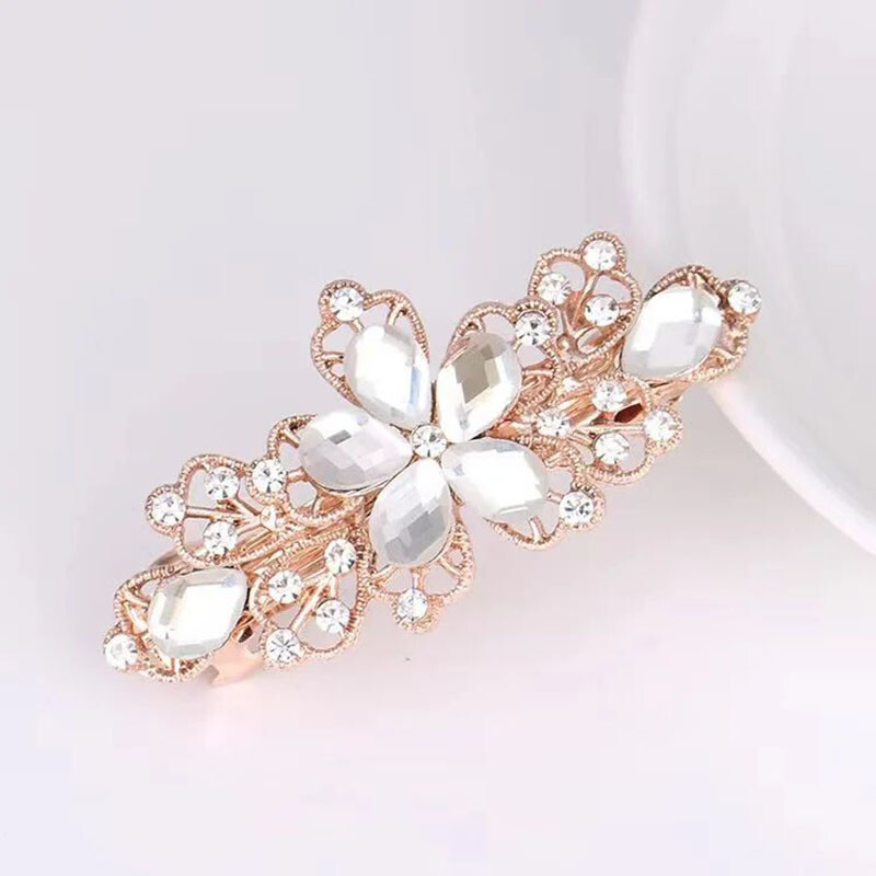 Cristal Floral ac de păr fetiță doamnelor îmbrăcăminte bijuterii pentru femei cu stras din aliaj cleme de păr pentru petrecere, frunze SD001