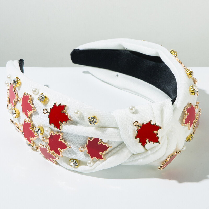 Populiari „Amazon“ padėkos dienos mados juosta su kalnų krištolo lydinio klevo lapų kalakuto aksesuarais, madingas vakarėlių plaukų aksesuaras