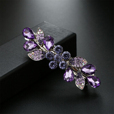 Jauna korejiešu kristāla tauriņu pavasara matu sprādze, cirkona sakausējuma augšējā saspraude, horizontālā saspraude Eleganta sieviešu modes matu rotaslietas