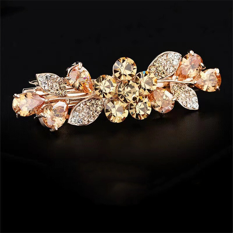 Jauna korejiešu kristāla tauriņu pavasara matu sprādze, cirkona sakausējuma augšējā saspraude, horizontālā saspraude Eleganta sieviešu modes matu rotaslietas