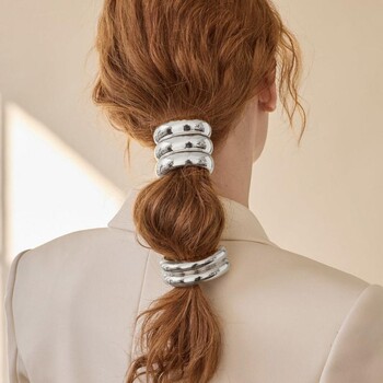 Metal Large Fashion σφυρήλατο τόξο πόνυ ρόδιο Hairband Αλογοουρά Μαλλιά καρφίτσα κεφαλής Vintage αξεσουάρ Jewely ry