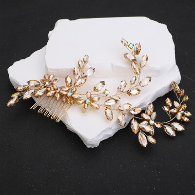 Ezüst strasszos menyasszonyi fejpánt hajfésű Divatos Handamde fekete esküvői hajkiegészítők Piros kék party fejdísz zöld tiaras