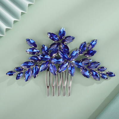 Pieptene de păr cu strasuri, 14 culori, pentru coafură de nuntă, roșu de vin, accesorii pentru păr de mireasă, lucrate manual, bijuterii pentru cap de nuntă