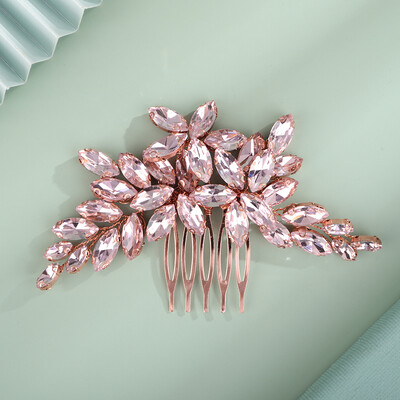 Pieptene de păr cu strasuri, 14 culori, pentru coafură de nuntă, roșu de vin, accesorii pentru păr de mireasă, lucrate manual, bijuterii pentru cap de nuntă