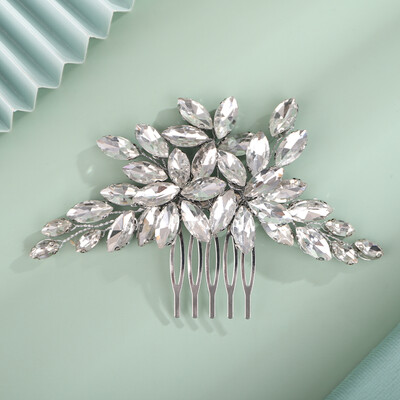 Pieptene de păr cu strasuri, 14 culori, pentru coafură de nuntă, roșu de vin, accesorii pentru păr de mireasă, lucrate manual, bijuterii pentru cap de nuntă