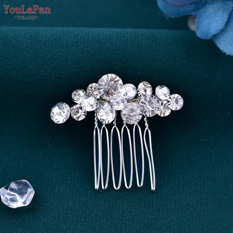 YouLaPan strasszos hajfésű szett Menyasszonyi Esküvői Kristály Hajdísz Kézzel Készített Hajékszer Kiegészítők Strasszos Hajcsat HP387