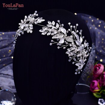 YouLaPan Crystal Bridal Headpiece Αλουμίνιο κεφαλόδεσμο για νύφες Αξεσουάρ για τα μαλλιά γάμου Princess Tiara Διαγωνισμός κεφαλής HP272