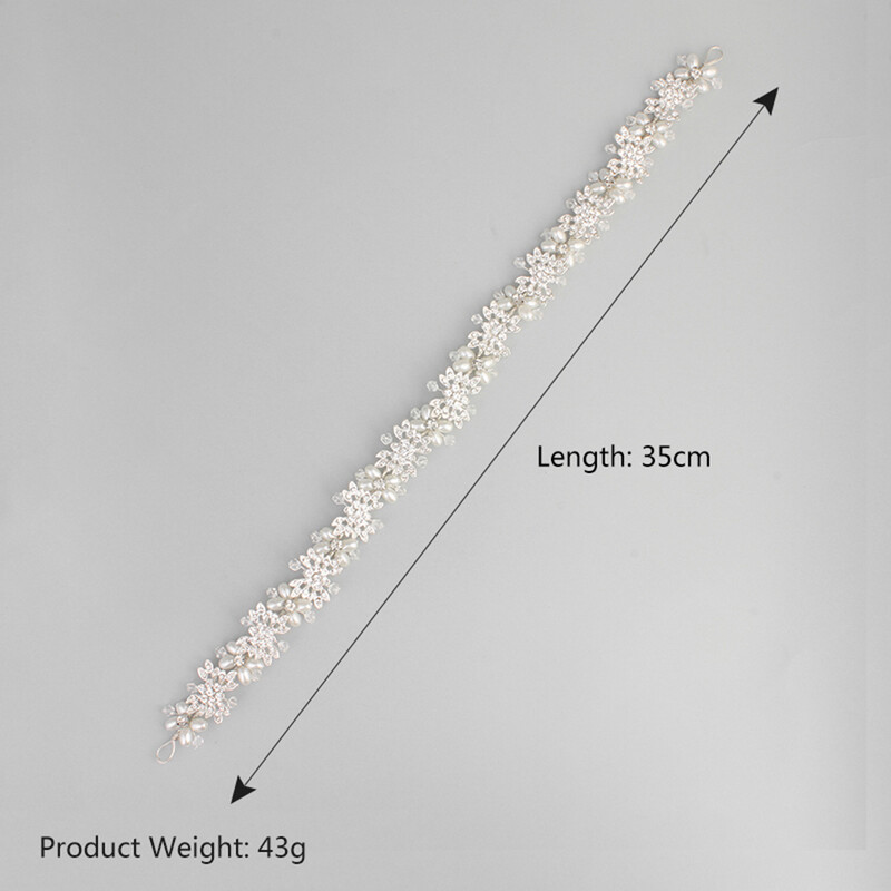 Itacazzo kāzu galvassegas sudraba krāsas sieviešu izsmalcināta kāzu ziedu galvas saite