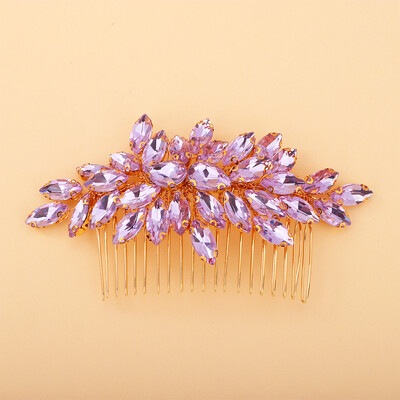 Madingi sidabriniai Kalnų krištolas nuotakų plaukų šukos juodos vestuvinės galvos aksesuarai žalia nuotaka galvos apdangalas rankų darbo moterų vakarėlis raudonos tiaros