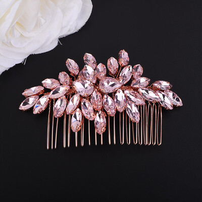 Madingi sidabriniai Kalnų krištolas nuotakų plaukų šukos juodos vestuvinės galvos aksesuarai žalia nuotaka galvos apdangalas rankų darbo moterų vakarėlis raudonos tiaros