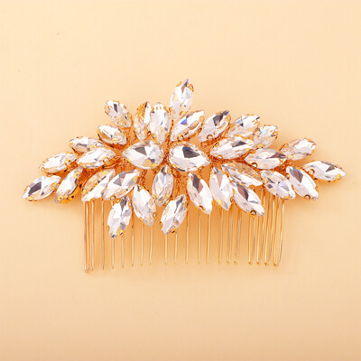 Madingi sidabriniai Kalnų krištolas nuotakų plaukų šukos juodos vestuvinės galvos aksesuarai žalia nuotaka galvos apdangalas rankų darbo moterų vakarėlis raudonos tiaros