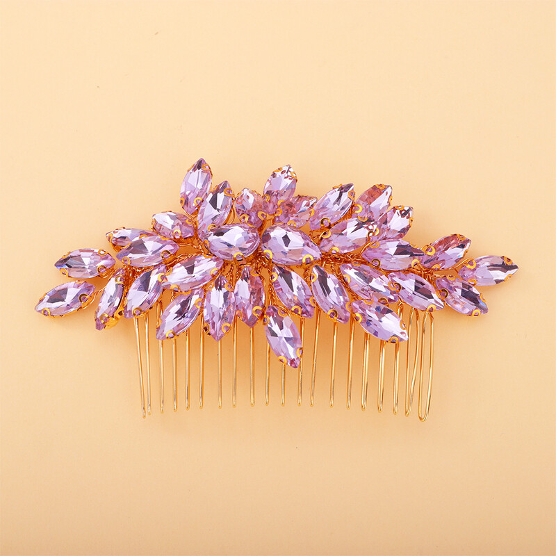 Madingi sidabriniai Kalnų krištolas nuotakų plaukų šukos juodos vestuvinės galvos aksesuarai žalia nuotaka galvos apdangalas rankų darbo moterų vakarėlis raudonos tiaros