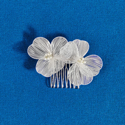 Divat 6db/tétel Gyöngy hajtűk Clipek nőknek Ezüst színű Menyasszonyi Esküvői Haj Kiegészítők Ékszerek Menyasszonyi fejdísz