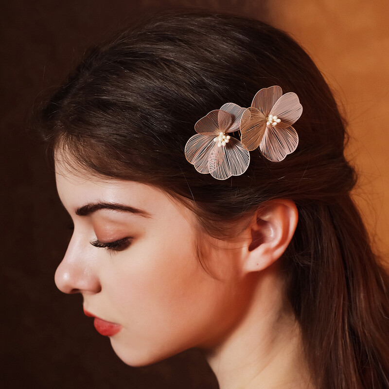 Divat 6db/tétel Gyöngy hajtűk Clipek nőknek Ezüst színű Menyasszonyi Esküvői Haj Kiegészítők Ékszerek Menyasszonyi fejdísz