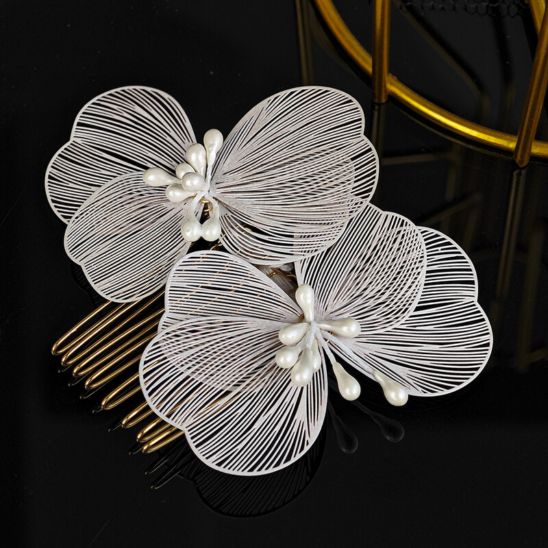 Divat 6db/tétel Gyöngy hajtűk Clipek nőknek Ezüst színű Menyasszonyi Esküvői Haj Kiegészítők Ékszerek Menyasszonyi fejdísz