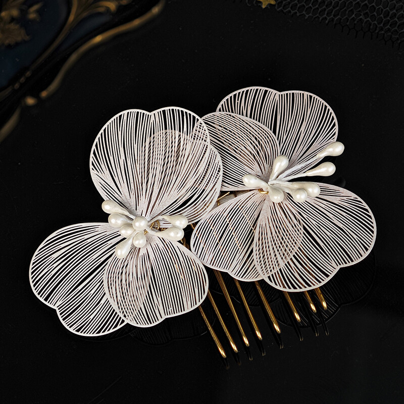 Divat 6db/tétel Gyöngy hajtűk Clipek nőknek Ezüst színű Menyasszonyi Esküvői Haj Kiegészítők Ékszerek Menyasszonyi fejdísz