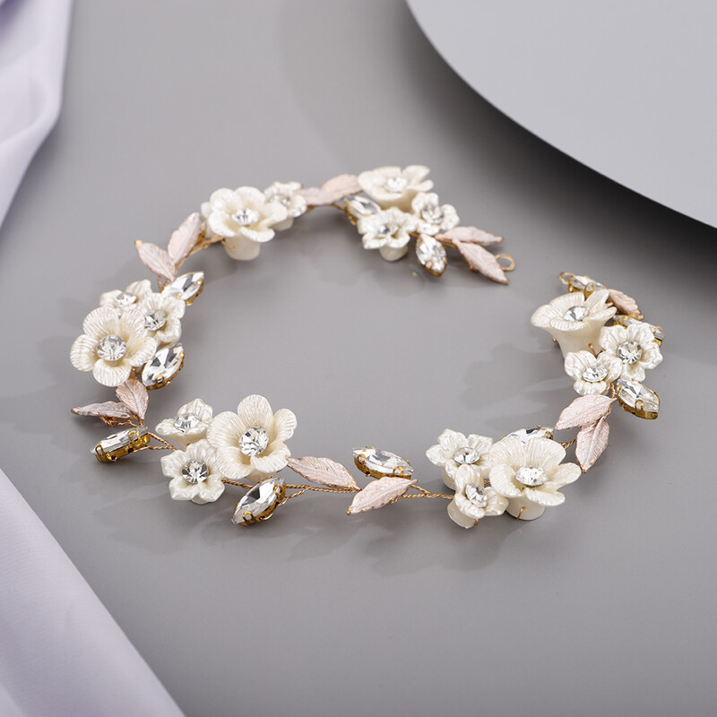 Κοσμήματα Κεφαλής Γάμου Νυφικά Αξεσουάρ Μαλλιών Φύλλα Κεφαλόδεσμος Στρας Headpieces Φορέματα λουλουδιών για ειδικές εκδηλώσεις Ανοιξιάτικη τιάρα