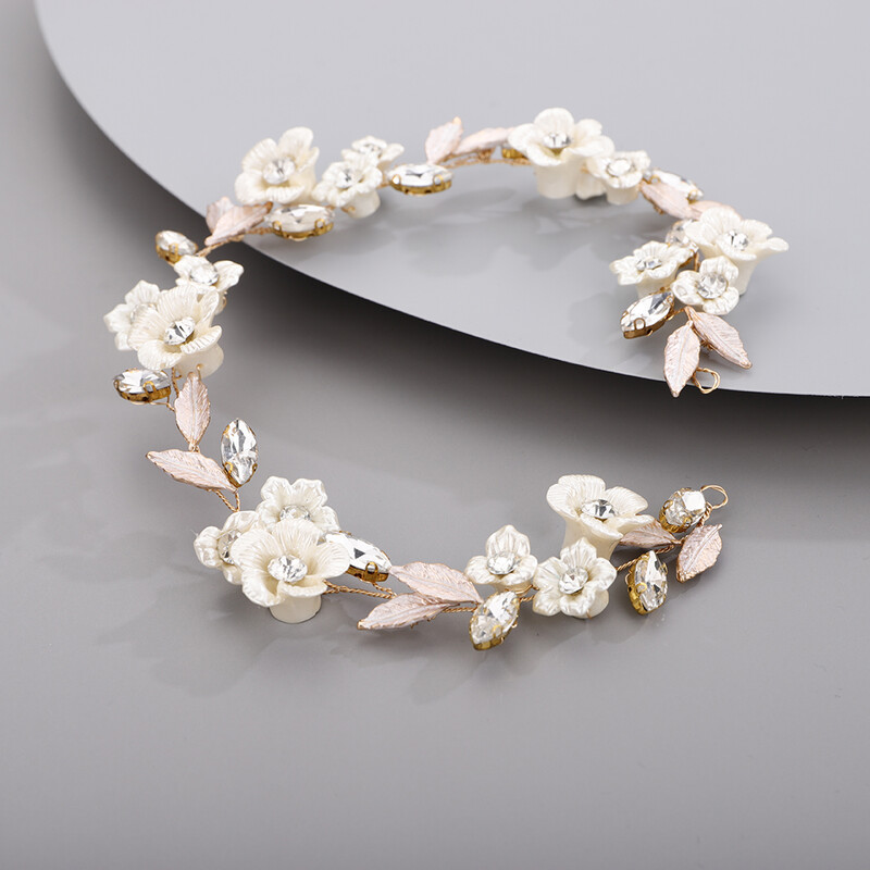 Κοσμήματα Κεφαλής Γάμου Νυφικά Αξεσουάρ Μαλλιών Φύλλα Κεφαλόδεσμος Στρας Headpieces Φορέματα λουλουδιών για ειδικές εκδηλώσεις Ανοιξιάτικη τιάρα