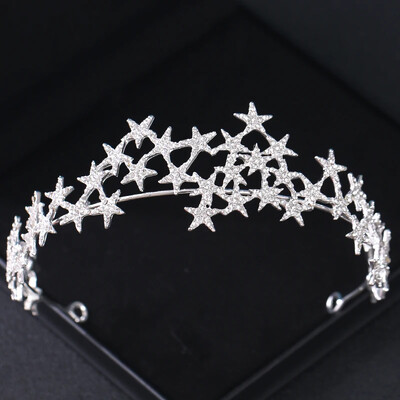 Kristály Esküvői Tiara és Koronák Strasszkő Princess Diadem Menyasszonyi Esküvői Haj Kiegészítők Ékszerek Korona Tiara Női Menyasszonynak