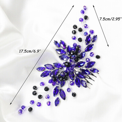 Zöld kristály menyasszonyi hajfésű strasszos esküvői fej ékszer Menyasszonyi hajtartozékok nőknek és lányoknak koszorúslány dekorációs ajándékok