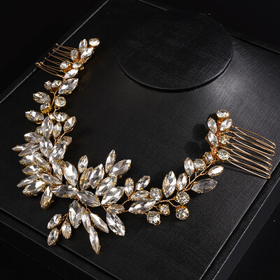 Argintiu, aur, vintage, strasuri, piepteni de păr pentru nuntă, bentiță pentru femei, bijuterii de mireasă lucrate manual, accesorii pentru domnișoară de onoare, diademe