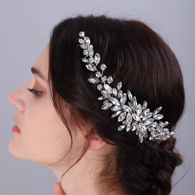 Argintiu, aur, vintage, strasuri, piepteni de păr pentru nuntă, bentiță pentru femei, bijuterii de mireasă lucrate manual, accesorii pentru domnișoară de onoare, diademe