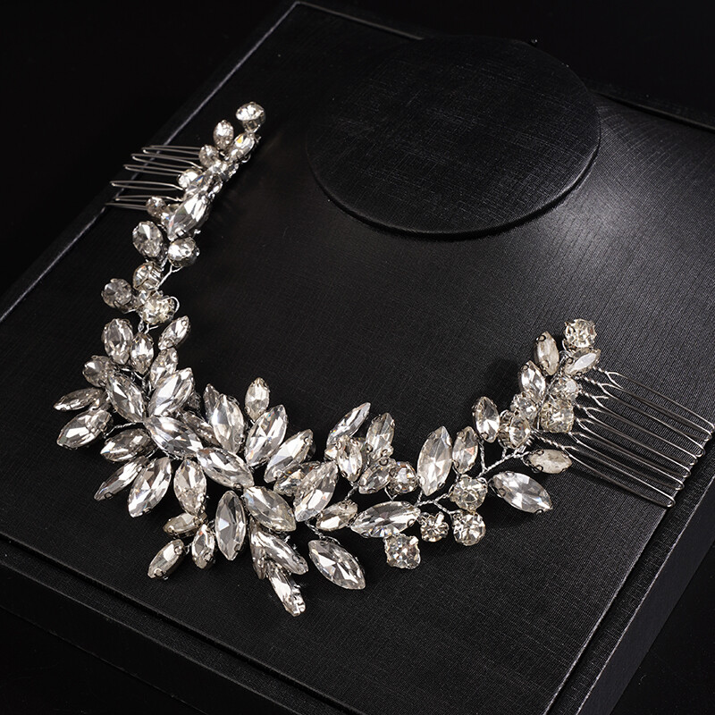 Argintiu, aur, vintage, strasuri, piepteni de păr pentru nuntă, bentiță pentru femei, bijuterii de mireasă lucrate manual, accesorii pentru domnișoară de onoare, diademe