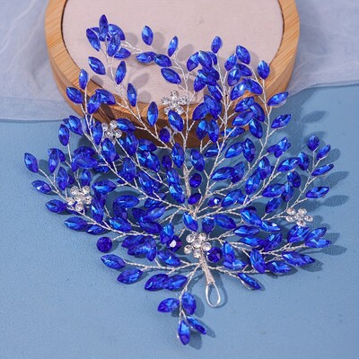 Sidabrinės spalvos krištolinė galvos juosta plaukų juosta moterims Kalnų krištolas vakarėliui galvos juosta Vestuviniai plaukų aksesuarai papuošalai galvos juosta Dovana