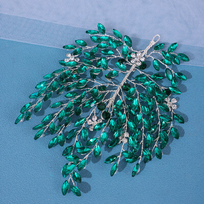 Sidabrinės spalvos krištolinė galvos juosta plaukų juosta moterims Kalnų krištolas vakarėliui galvos juosta Vestuviniai plaukų aksesuarai papuošalai galvos juosta Dovana