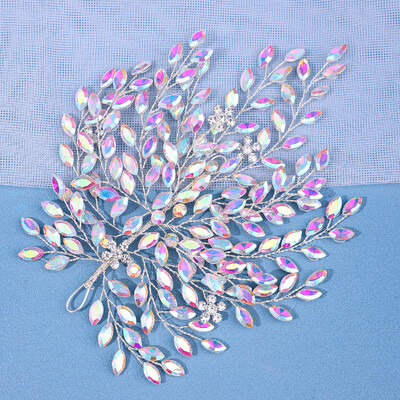 Sidabrinės spalvos krištolinė galvos juosta plaukų juosta moterims Kalnų krištolas vakarėliui galvos juosta Vestuviniai plaukų aksesuarai papuošalai galvos juosta Dovana