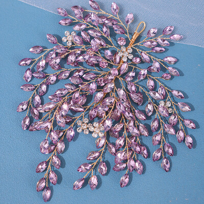 Sidabrinės spalvos krištolinė galvos juosta plaukų juosta moterims Kalnų krištolas vakarėliui galvos juosta Vestuviniai plaukų aksesuarai papuošalai galvos juosta Dovana