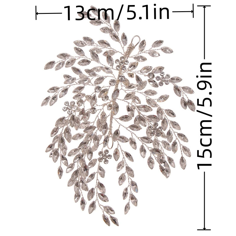 Sidabrinės spalvos krištolinė galvos juosta plaukų juosta moterims Kalnų krištolas vakarėliui galvos juosta Vestuviniai plaukų aksesuarai papuošalai galvos juosta Dovana