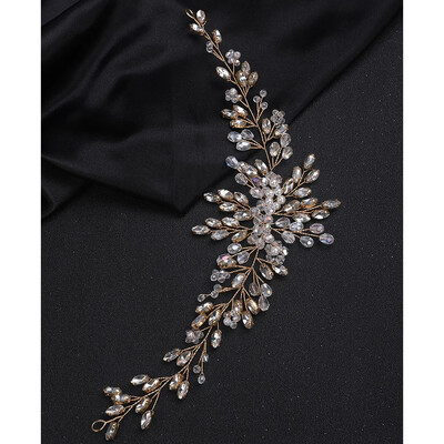 Lucrate manual, aur roz, argintiu, bentite, accesorii pentru păr de nuntă, la modă, cu strasuri, bentițe pentru păr, bijuterii pentru femei