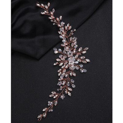 Lucrate manual, aur roz, argintiu, bentite, accesorii pentru păr de nuntă, la modă, cu strasuri, bentițe pentru păr, bijuterii pentru femei