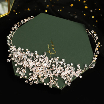 Κρυστάλλινο Rhinestone Headband Tiara για Γυναίκες Bride Party Queen Νυφικό Νυφικό Αξεσουάρ Μαλλιά Κοσμήματα Κορδέλα Δώρο