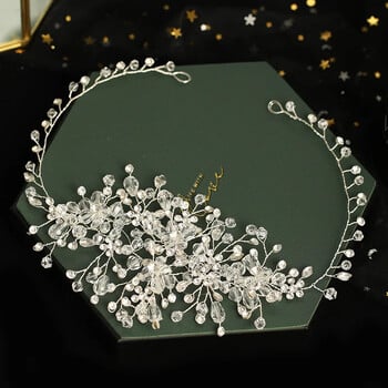 Κρυστάλλινο Rhinestone Headband Tiara για Γυναίκες Bride Party Queen Νυφικό Νυφικό Αξεσουάρ Μαλλιά Κοσμήματα Κορδέλα Δώρο