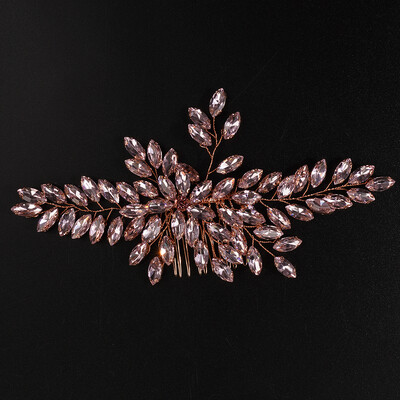 Accesorii pentru păr de nuntă cu stras de lux, 11 culori, pieptene de păr de mireasă lucrat manual pentru femei, caciulă pentru domnișoare de onoare, diademă