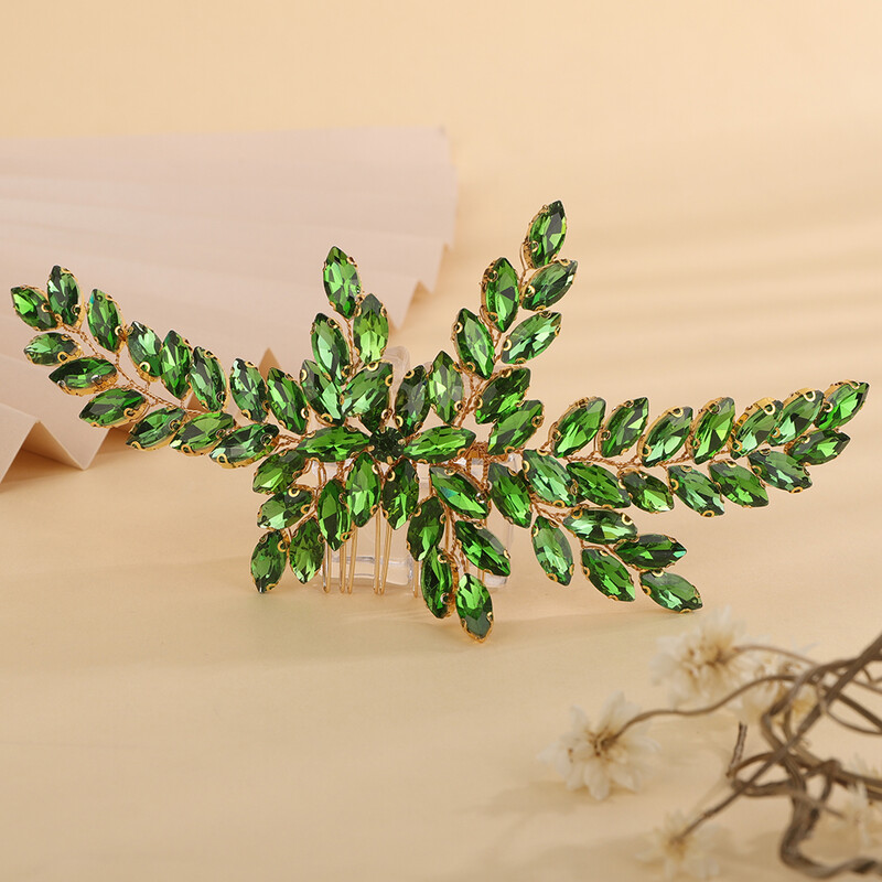 Accesorii pentru păr de nuntă cu stras de lux, 11 culori, pieptene de păr de mireasă lucrat manual pentru femei, caciulă pentru domnișoare de onoare, diademă