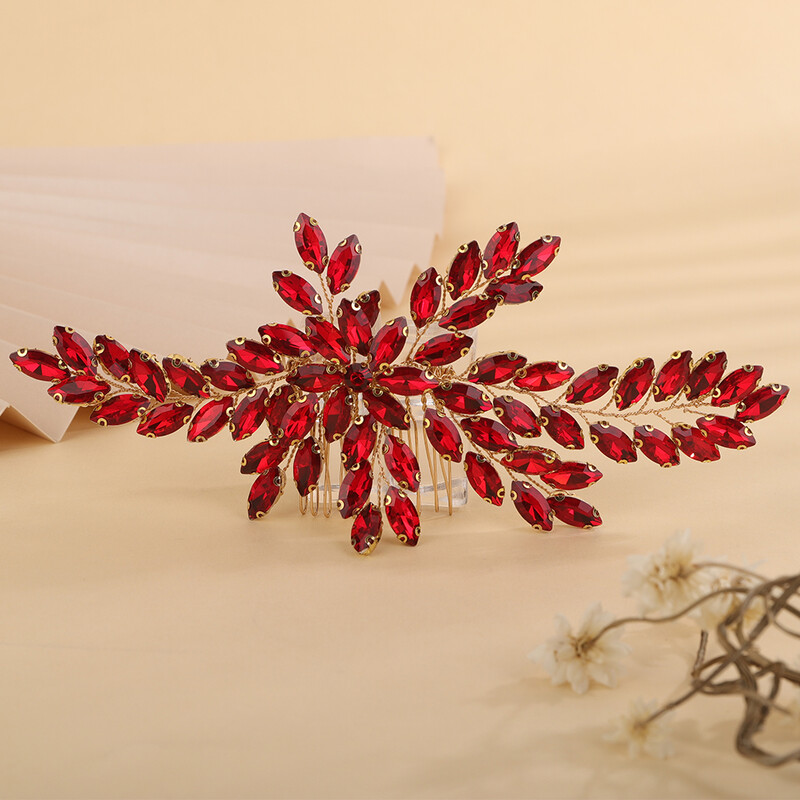 Accesorii pentru păr de nuntă cu stras de lux, 11 culori, pieptene de păr de mireasă lucrat manual pentru femei, caciulă pentru domnișoare de onoare, diademă