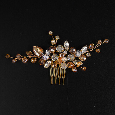 Sarkanā kristāla līgavu galvassegas sievietēm ar rokām darinātas kalnu kristāla matu ķemmes purpursarkanā šampanieša galvassega kāzu aksesuāriem zilas tiāras