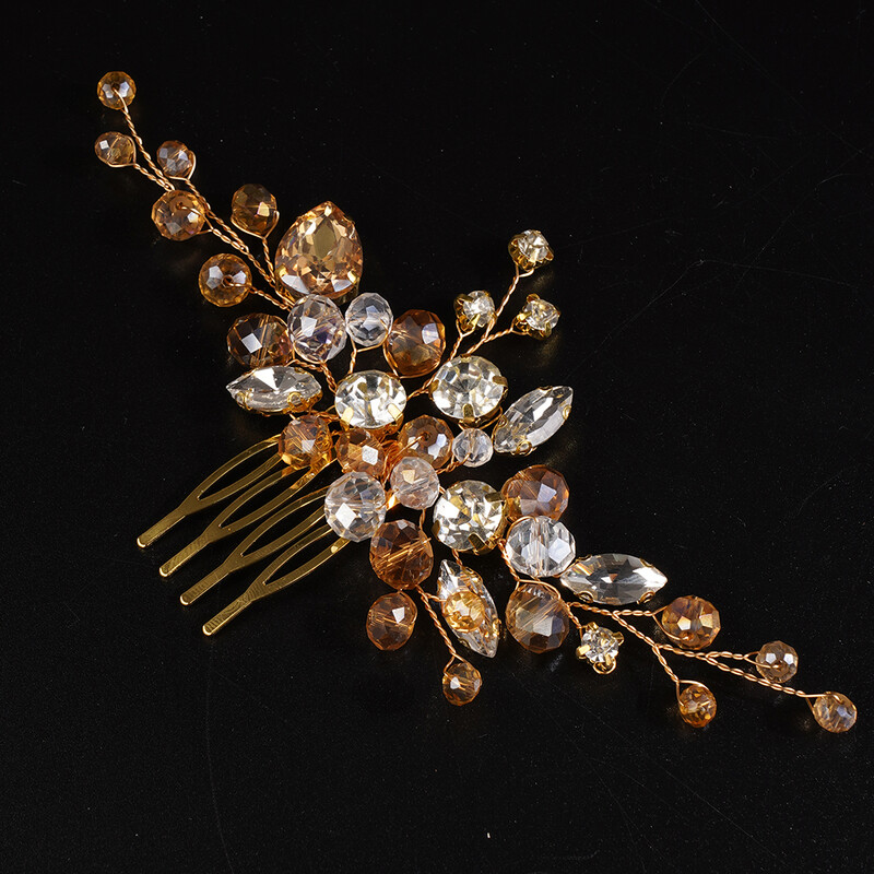 Sarkanā kristāla līgavu galvassegas sievietēm ar rokām darinātas kalnu kristāla matu ķemmes purpursarkanā šampanieša galvassega kāzu aksesuāriem zilas tiāras