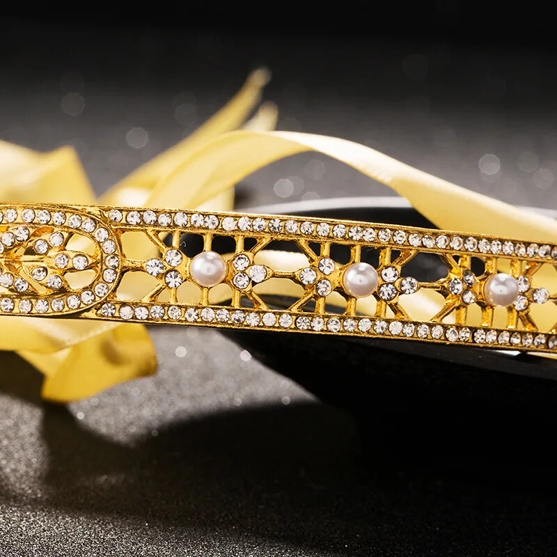 Diadema de coroană de perle de cristal Bentita pentru femei Mireasă Strasuri Diadem Diadem nuntă Accesorii pentru păr Bijuterii Coroană Tiara