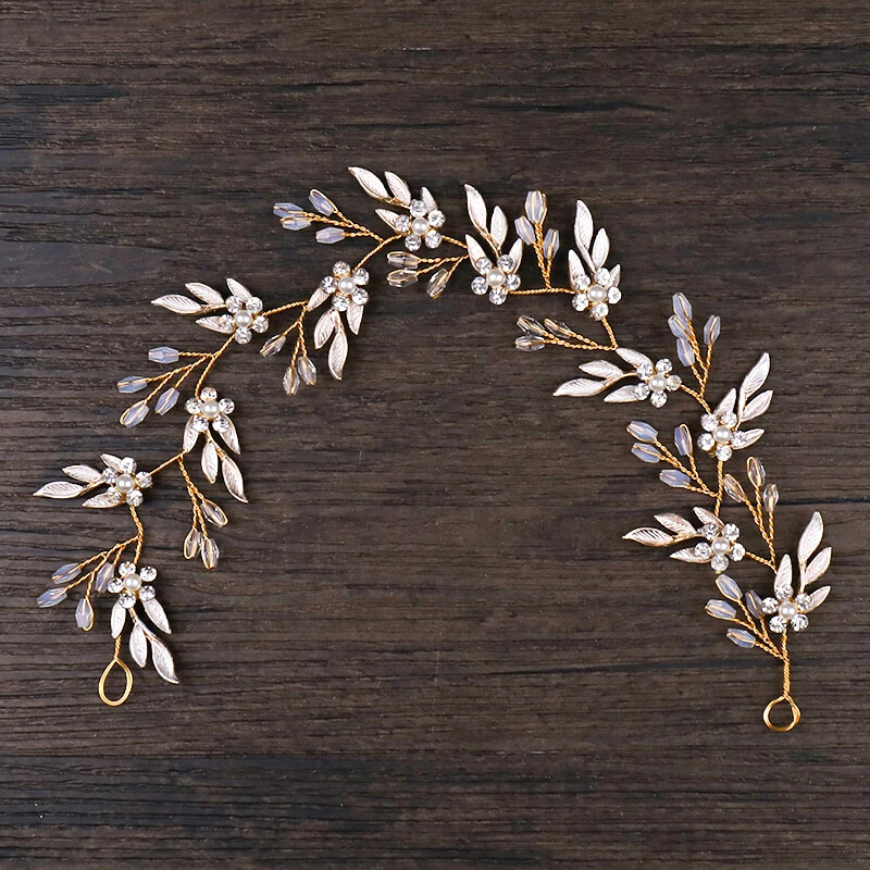 Vintage kullast peapaelad juuksekaunistused lehed kivist lillelised juuksepaelad naistele tüdrukutele peakate pulmade juuste aksessuaarid kingitused